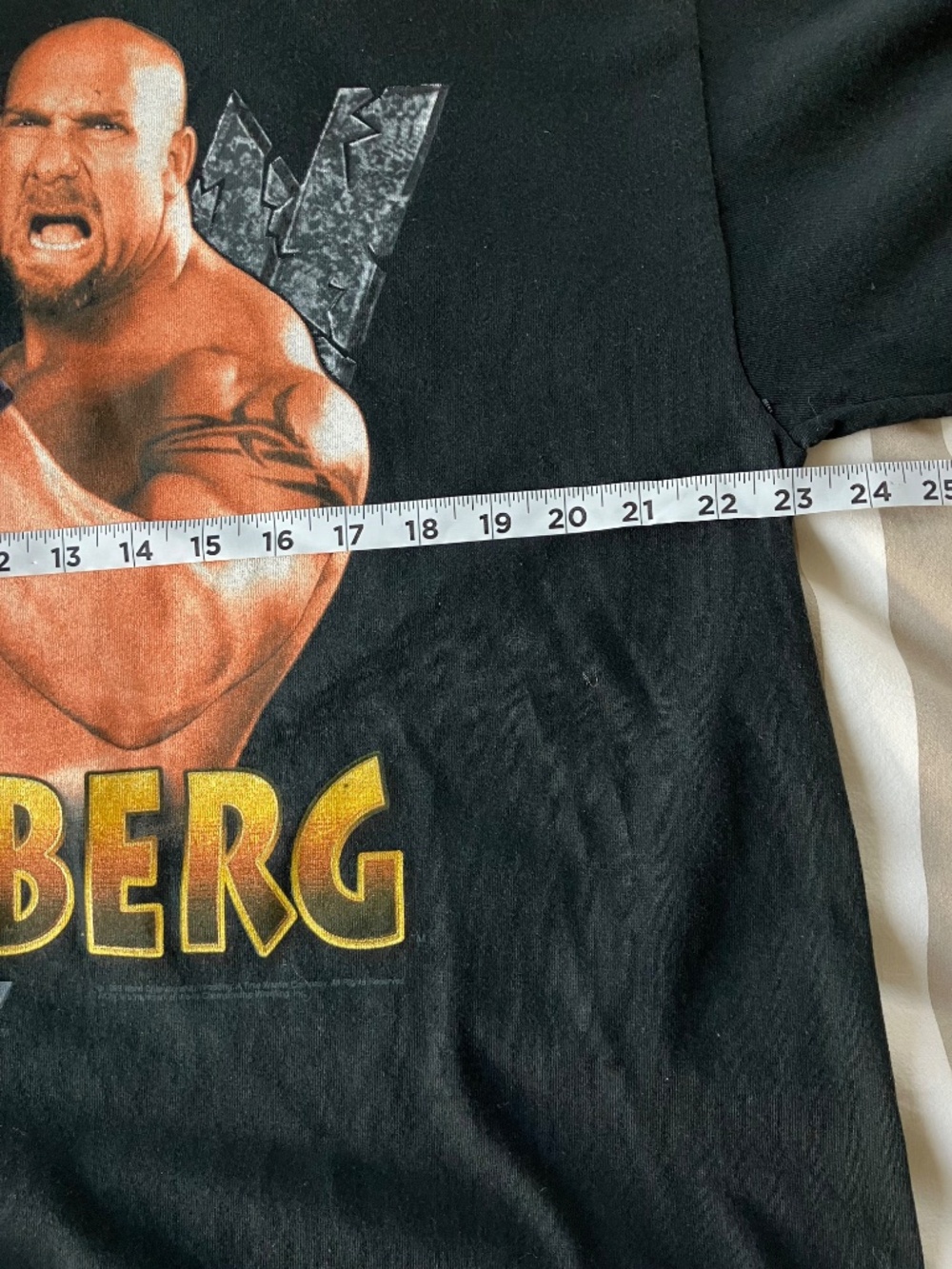 Vintage Deadstock 90s WCW / WWE Goldberg Tultex Black Tee Size XL - Picture 4 of 5